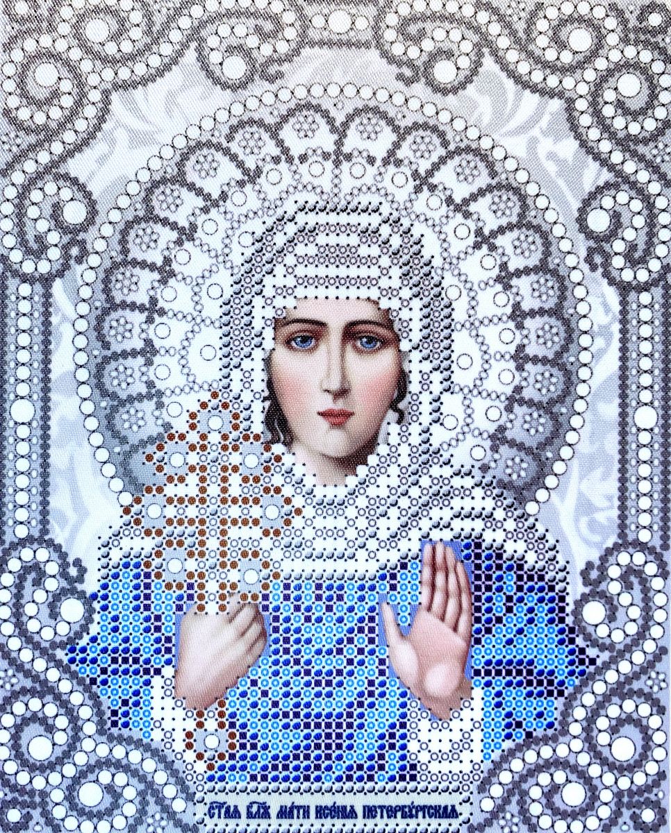 Наборы вышивки бисером и камнем икон, Божьей матери казанской