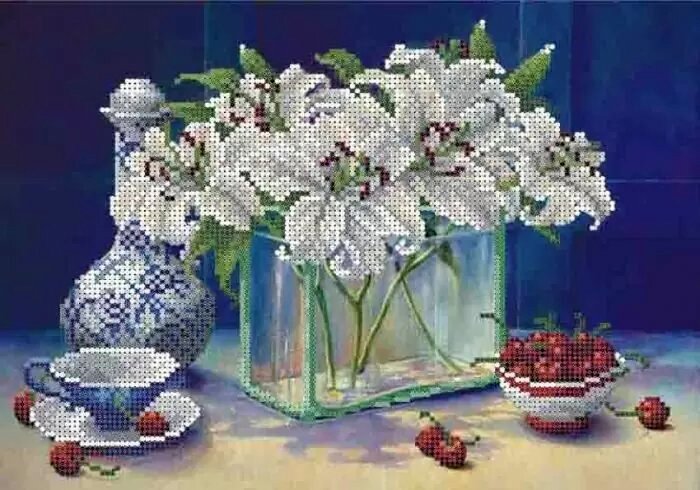 Натюрморт с лилиями