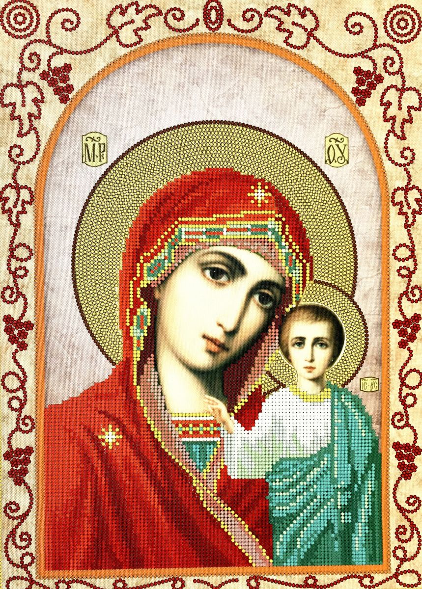 Богородица Казанская (красный виноград по канту)