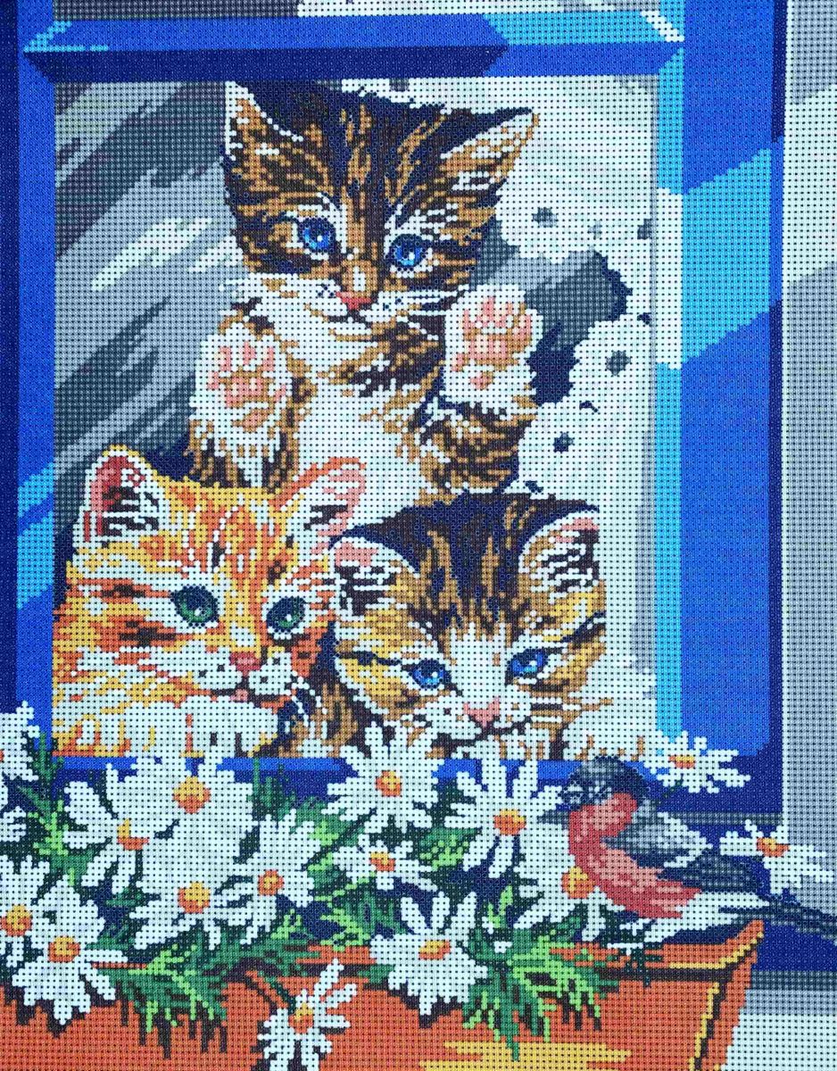 Три котенка за окном (полная зашивка)